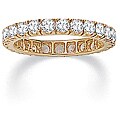Ultimate Stackable CZ 10k Yellow Gold Cubic Zirconia Eternity Band