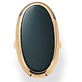 Angelina D'Andrea 14k Yellow Gold Overlay Onyx Ring