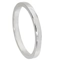 White Rhodium Overlay Men's Band (2 mm)