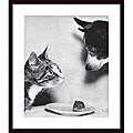 Accommodating hints on 1955 Seeburg 200 Jukebox Jytte Bjerregaard Muller 'Cat and Mouse, and Dog, 1955' Wood Framed Art Print