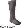 Journee Collection Women's Buckle Accent Tall Boots