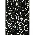 Hand-tufted Metro Scrolls Black Wool Rug (4' x 6')