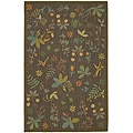 Martha Stewart Grove Twig Olive Green Wool Rug (8'6 x 11'6)