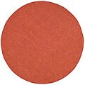 Martha Stewart Sprig Begonia Orange Cotton Rug (4' Round)