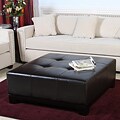 Darlington Expresso Bonded Brown Leather Ottoman