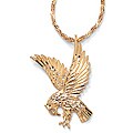 14k Yellow Gold Men's Eagle Pendant