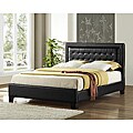 Covina Black Upholstered Queen-size Platform Bed