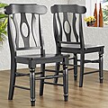 Cedar Hills Antique Black 18-inch Dining Chairs (Set of 2)