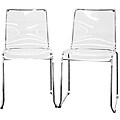 Lino Transparent Clear Acrylic Dining Chairs (Set of 2)