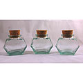Recycled Clear Green Glass Mini 40cc Octagon Jars (Pack of 6)