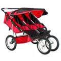 BeBeLove Red Triple Jogging Stroller