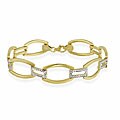 10k Two-tone Gold Oval Link Bracelet