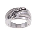 Sterling Silver Men's 1/2ct TDW Black Diamond Band