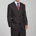 Carlo Lusso Men's Charcoal Grey 3-button Suit