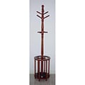 Oak Wood Coat Rack Hanger/ Umbrella Stand