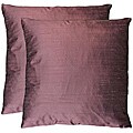 Duponi Silk Square Decorative Pillows (Set of 2)