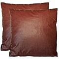 Faux Leather Square Decorative Pillows (Set of 2)