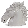 Handcrafted Argento White Fury Horse Bust