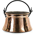 Free correlative hints on antique Turkish Copper Regent Wide-bottom Accent Bucket (Turkey)