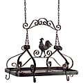 Handcrafted Americana Country Chicken Hanging Pot Rack