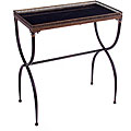 Argento Rectangular Black X-Leg Accent Table