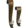 Set of 2 Iron Argento Phoenician Wall Candle Holders