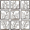 Free connected guide for Wrought iron decorative pieces Metal Mission Style Nine Wall Nature Panels (China)