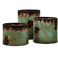 Set of 3 Cabo Pillar Ceramic Candle Holders
