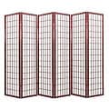 Oriental Shoji Cherry 6-panel Room Divider Screen