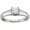 14k White Gold 1/4ct TDW Certified Diamond Engagement Ring (H-I, I1)