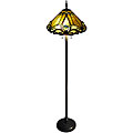 Tiffany-style 2-light Bronze Victorian Floor Lamp