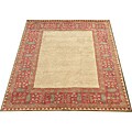 Indo Hand-tufted Tibetan Beige Wool Rug (7'9 x 9'9)