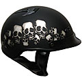 DOT Skull Pile Shorty Motorcycle Helmet