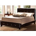 Copenhagen Dark Brown Upholstered Tufted Queen Bed