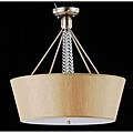 Indoor 3-light Antique Nickel Semi-flush Mount Chandelier