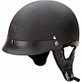 DOT Flat Matte Black Shorty Motorcycle Helmet