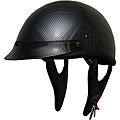DOT Carbon Fiber Look Shorty Motorcycle Helmet