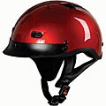 DOT Wine Shorty Vented Motorcycle Helmet