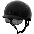 DOT Polo Jockey Gloss Black Motorcycle Helmet