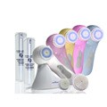Brush Massager Hair Nutra Sonic 4-Speed Face and Body Brush System with Cleanser and Toner