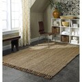 Handmade Eco Natural Fiber Chunky Loop Jute Rug (5' x 8')