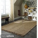 Handmade Eco Natural Fiber Chunky Loop Jute Rug (8' x 10')