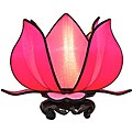 Silk Baby Blooming Lotus Pink Table Lamp (Vietnam)