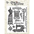 Crafty Secrets 'Material Girl' Small Clear Art Stamps Sheet