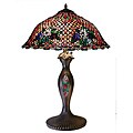 Tiffany-style Sharona Amber Table Lamp