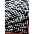 Handmade South Hampton Basketweave Black Rug (5' x 8')