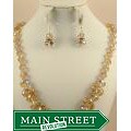 Smoked Topaz Crystal Cluster Jewelry Set