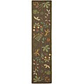 Martha Stewart Grove Twig Olive Green Wool Runner (2' 3 x 10')