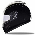Snell/ DOT Full Face Black Motorcycle Helmet