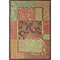 Hand-tufted Metro Red Multi Wool Rug (8' x 11')